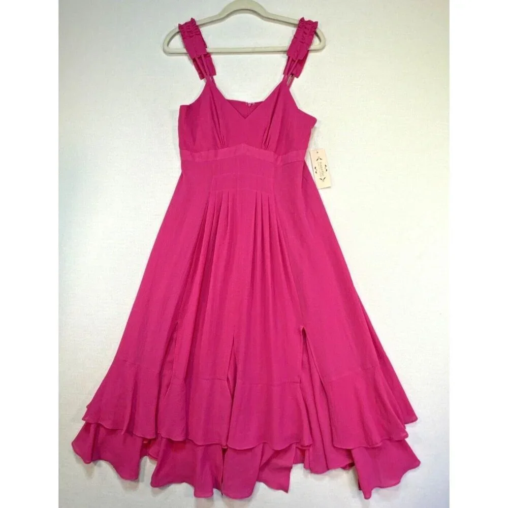 Nanette Lepore | Dresses | Nanette Lepore Womens Dress 8 Pink Flowy Strappy  Sundress Coastal Beach | Poshmark